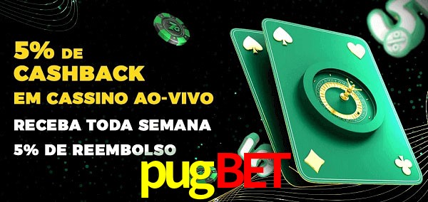 Promoções do cassino ao Vivo pugbet